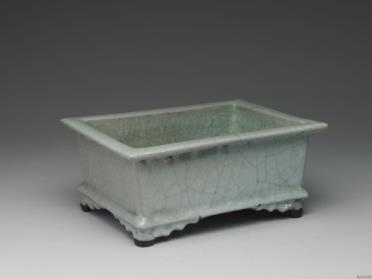 图片[2]-Rectangular basin with light bluish-green glaze, Guan ware, Southern Song dynasty, 12th-13th century-China Archive